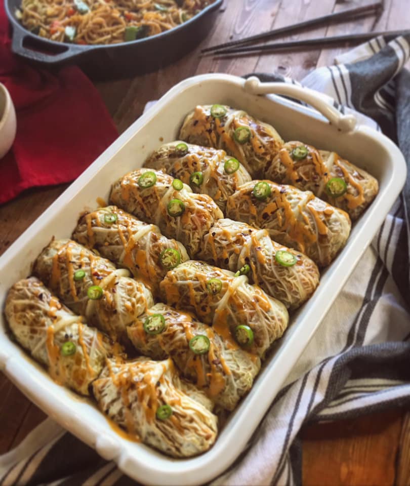 Asian Ground Beef Cabbage Rolls Recipe by Ash's In The Kitchen