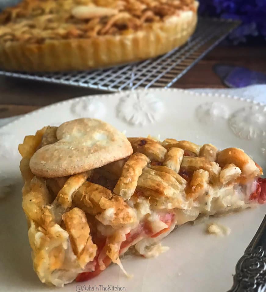 Sweet Onion Tomato Puff Pastry Pie Recipe by Ash's In The Kitchen